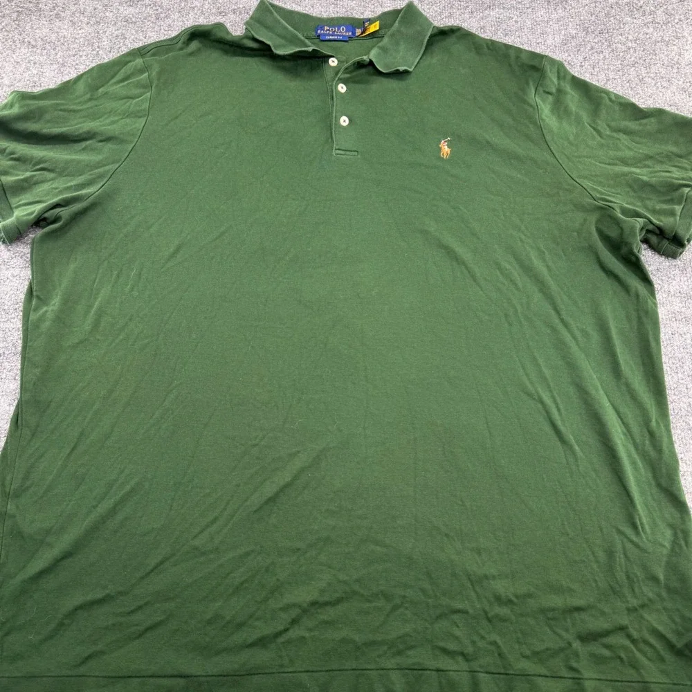 Polo Ralph Lauren Polo Shirt Men XXL Classic Fit Cotton Green S/S Preppy Casual